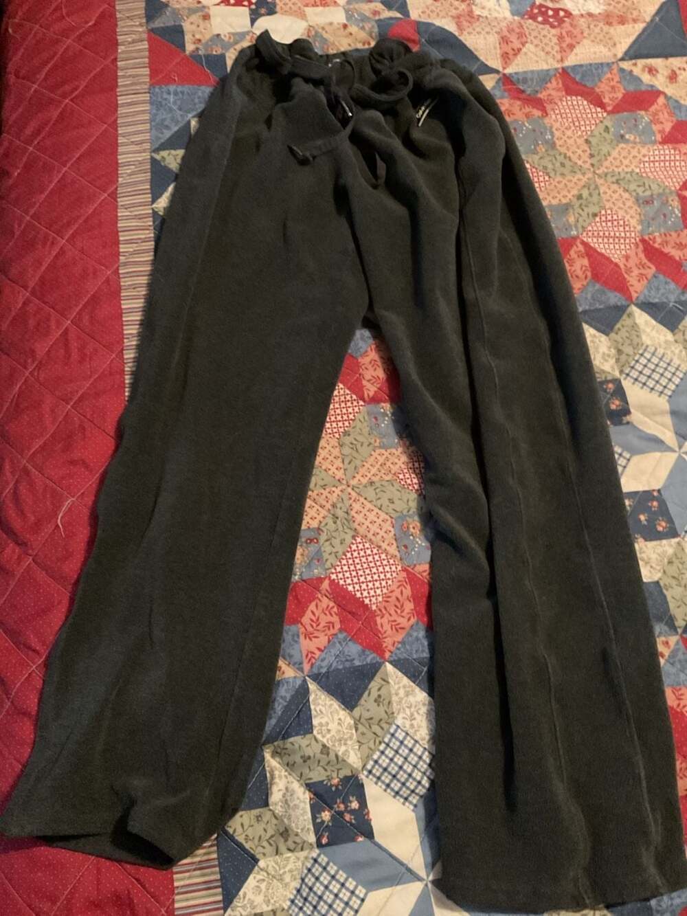 Calvin Klein Fleece Lounge Pants Drawstring Waist Black CM